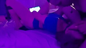 Sexy blonde intensely deepthroats in her outfit