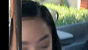 Petite Asian teen Avery Black shares steamy fuck on social media