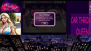 Blonde Performs Sloppy Deepthroat in Car