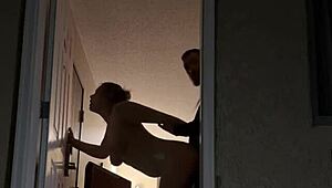 Ever tried getting caught having sex in a hotel doorway? So risky!