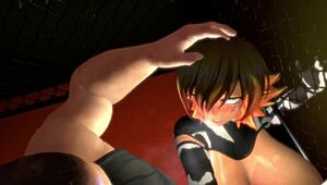 Fat Anime Cow Girl Pounded Hard Against The Cage!