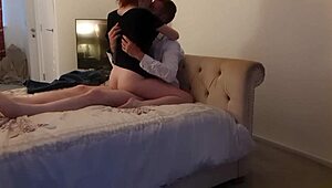 Hot Quickie with a Sexy British Slut Riding Bareback in Wild Action