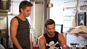 Model Takes Hard Ass-Fucking in Wild Gay Threesome