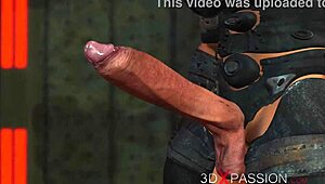 Ossessionato da questa figa busty sci-fi ammanettata trivellata da sex machine