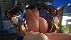 Overwatch compilation featuring scenes 65, 14, 11, and 21 in anime style