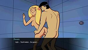 Amity Park parody uncensored shower fun with bathing scenes