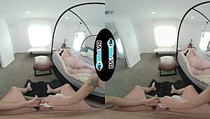 Ik neuk mijn geile vriendin POV met grote pik en vibrator in natte VR porno