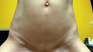 close up grinding on virgin dripping creampie pussy for intense pov