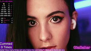 gia baker shows her outfit in web chat