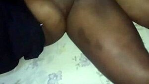 Fucking the ebony slut's ass with big black cock