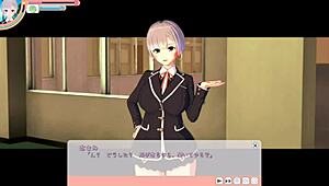 Asami, the feisty JK, in a 3D cartoon anime story