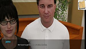 Katie teases with her big tits and mature ass in 3D cartoon