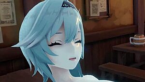 eula from genshin impact stars in wild 3d cartoon action