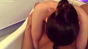 japanese woman bathing in traditional style