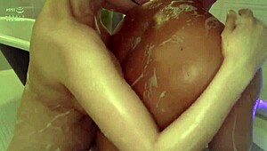 japanese woman bathing in traditional style