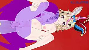 himemori luna and omaru polka in hololive vtuber hentai scene