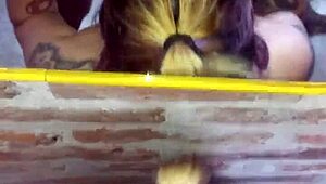 Blonde Girlfriend Deepthroats Cock All Day Long