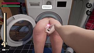 Ever seen a stepmom stuck in a washing machine in 3D cartoon?