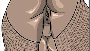 Drawing a black big booty in doggy style position