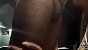 Road trip turns into intense cock worship with that ebony guy and his monster black cock