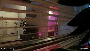 Bound student gagging on monster cock.