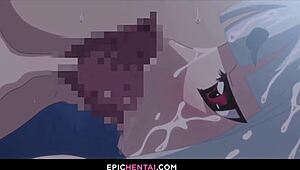 塞莱娜掉进一马的狂野陷阱，在这个热门Hentai场景里！