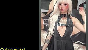 This alt goth latina teen gets a cum facial in the casting interview with a big cock