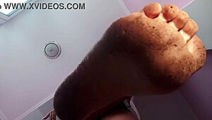 Dirty Foot Fetish With Milf Femdom Brunette Rough BDSM Close Up 😈