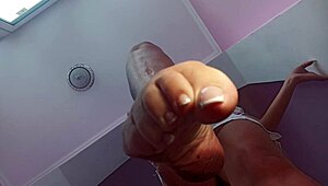 Dirty Foot Fetish With Milf Femdom Brunette Rough BDSM Close Up 😈