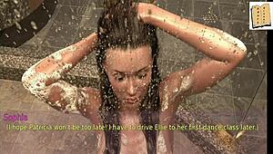 Homemade video of wife and stepmother with big tits and ass playing erotic game intensely