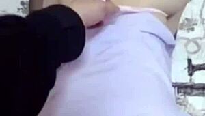 My new Asian girlfriend in black stockings is so tempting, her ass is great for doggystyle.