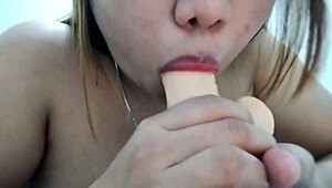 pov blowjob asmr with chubby filipina goddess sucking your cock