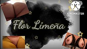 Peruvian girl plays alone with dildo at work