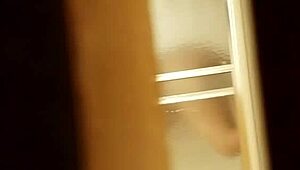 Spying on prostitute shaving her hairy pussy
