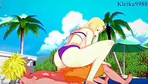 tsunade and naruto uzumaki dive into intense hentai creampie action.