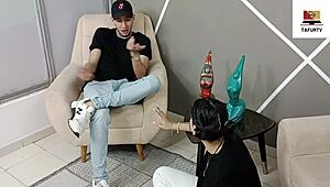 My hermanastra begged me to teach her how to fuck. I gave her a hard pounding!