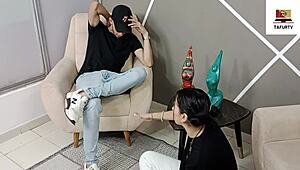 My hermanastra begged me to teach her how to fuck. I gave her a hard pounding!