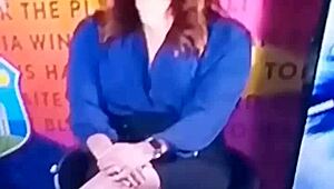 Spicy hot Indian TV anchor gets bent over for hardcore doggystyle creampie action. Wild cricket show vibes!