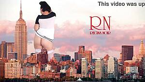 giantess strolls city without panties