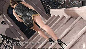 Kan deze nerdy roodharige tiener 18+ college cumshots aan in dit geile spel?