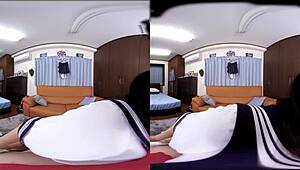 brought home this runaway girl, gonna fuck her all day? watch mizuki nagisa in uniform get creampied.