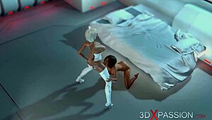 i love how this 3d sci-fi dickgirl android teases a hot woman