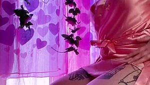 high heels striptease undressing hairy pussy