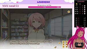 Vtuber Lewdneko moans while masturbating in love cubed.