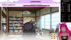 Vtuber Lewdneko moans while masturbating in love cubed.