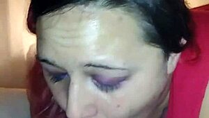 Redhead Amateur Gives Deepthroat Blowjob to Hard Cock, Swallowing Cum in Raw Action.