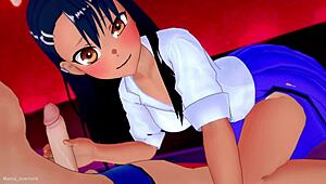 nagatoro is hot and ready for quick sex in the hotel bed!