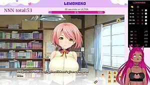 Vtuber Lewdneko moans while masturbating in love cubed.
