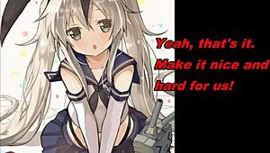 amatsukaze and shimakaze give dual anime joi instructions