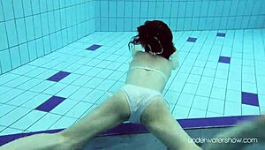 Roxalana Cheh's Tight Shaved Ass Underwater